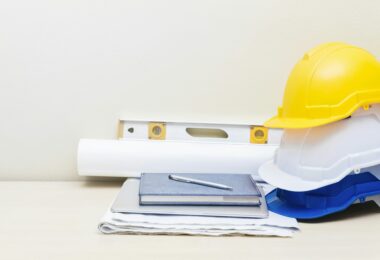 Construction background concept with construction accessories.