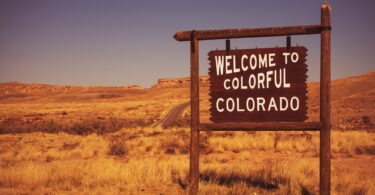 Colorado State Welcome Sign
